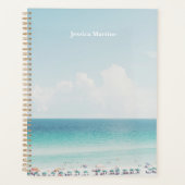 Beauful Beach Photography Cool Blue Ocean Skies Planner (Voorkant)
