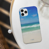 Beauful Beach Photography Ocean Seaside Monogram iPhone Hoesje