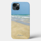 Beauful Beach Photography Sandpiper Monogram Case-Mate iPhone Case (Achterkant)