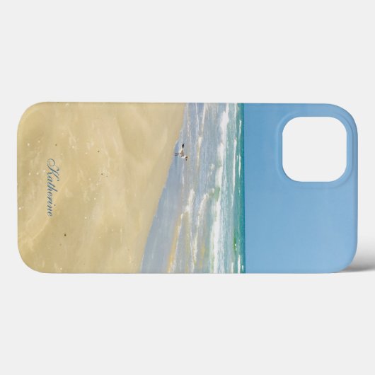 Beauful Beach Photography Sandpiper Monogram Case-Mate iPhone Case (Achterkant (horizontaal))