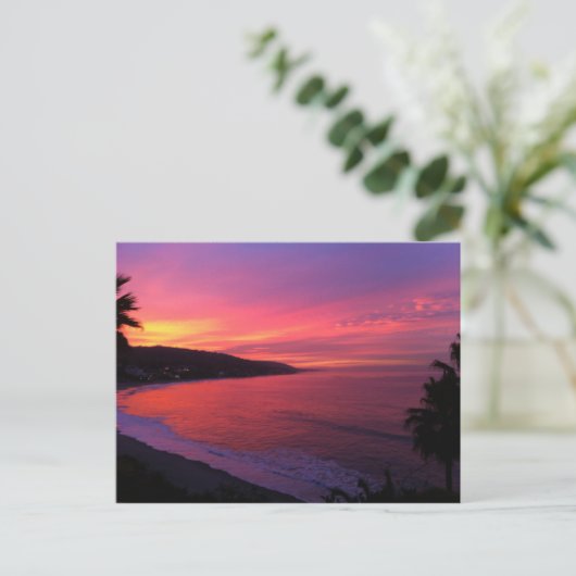 Beauful Beach Sunrise Briefkaart (Staand voorkant)