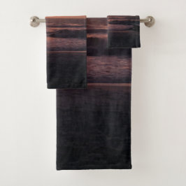 Beauful Beach Sunset Photo Print Bad Handdoek