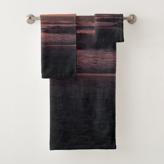 Beauful Beach Sunset Photo Print Bad Handdoek (Insitu)