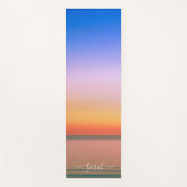 Beauful Beach Zee Sunset Custom Name Yogamat (Voorkant)