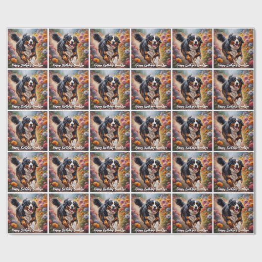 Beauful Bernese Mountain Dog Cadeaupapier (Vlak)