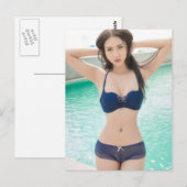 Beauful Bikini-foto Briefkaart (Voorkant / Achterkant)