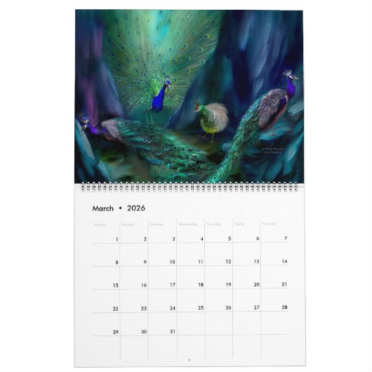 Beauful Birds Art Calendar Kalender (Mar 2026)