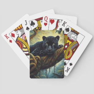 Beauful Black Jaguar Pokerkaarten