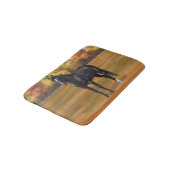 Beauful Black Quarter Horse Stallion Badmat (Gekanteld)