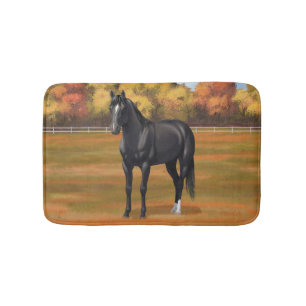 Beauful Black Quarter Horse Stallion Badmat