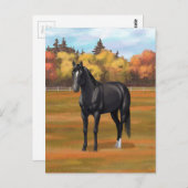 Beauful Black Quarter Horse Stallion Briefkaart (Voorkant / Achterkant)