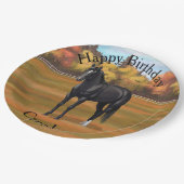 Beauful Black Quarter Horse Stallion Papieren Bordje (Gekanteld)