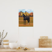 Beauful Black Quarter Horse Stallion Poster (Keuken)