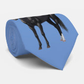 Beauful Black Quarter Horse Stallion Stropdas (Opgerold)