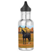 Beauful Black Quarter Horse Stallion Waterfles (Links)