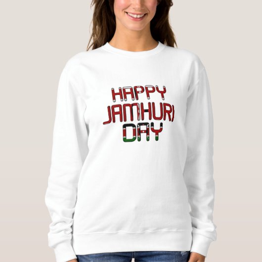 Beauful Black Red Green Casual Kenya Jamhuri Day Trui (Voorkant)