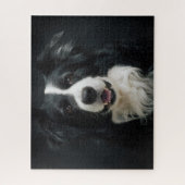 Beauful Black White Border Collie Dog Foto Legpuzzel (Verticaal)