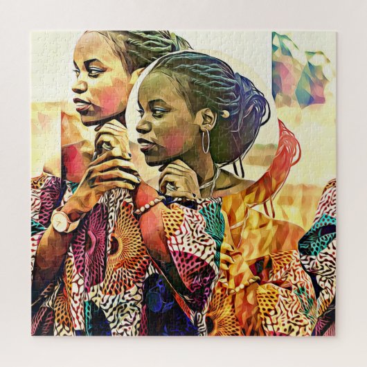 Beauful Black Woman Digital Legpuzzel (Verticaal)