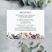 Beauful Blooms Floral Spring Pastel Blauwgroen Informatiekaartje