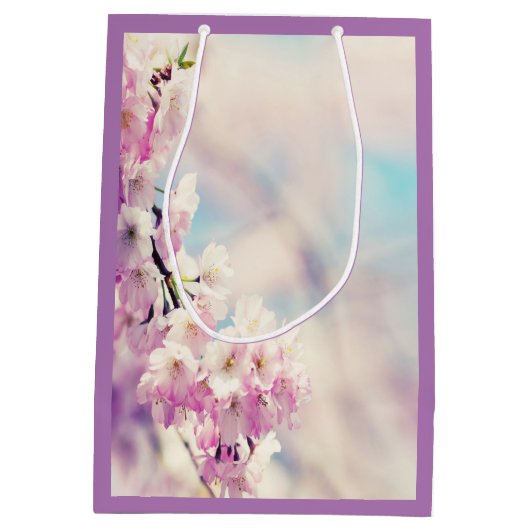 Beauful Blossom Quinceañera Birthday Party Medium Cadeauzakje (Achterkant)