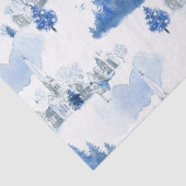 Beauful Blue and White Mouse Village Holiday Tissuepapier (Detail)