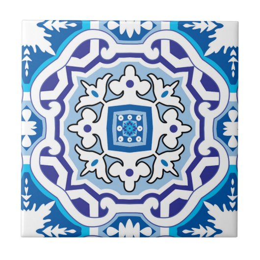 💙 Beauful blue Azulejos, IV; Tegeltje (Voorkant)