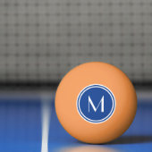 Beauful Blue Custom Monogram Ping Pong Ball (Net)