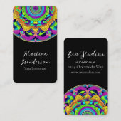 Beauful Blue en Bold Mandala Yoga-Visitekaartje Visitekaartje (Voorkant / Achterkant)