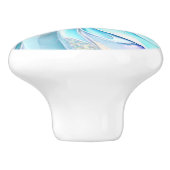 Beauful Blue Fractal Ceramic Knob Keramische Knop (Zijkant)