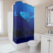 Beauful Blue Giant Manta Ray Douchegordijn (In situ)