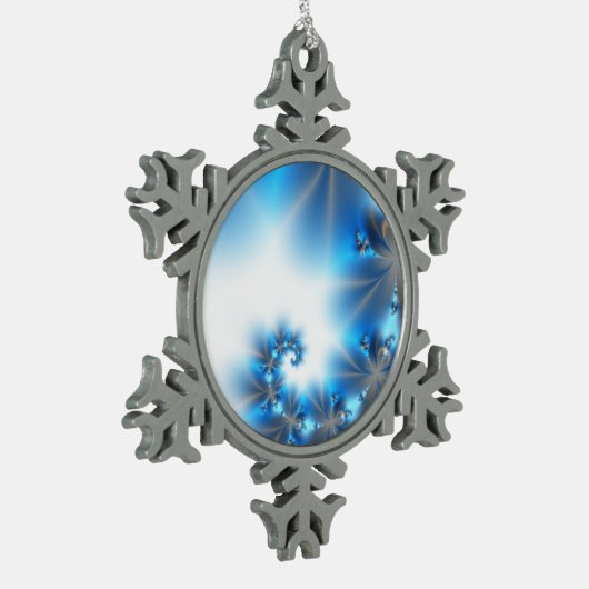 Beauful Blue Holiday Snowflake Ornament (Links)