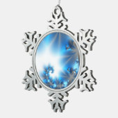 Beauful Blue Holiday Snowflake Ornament (Rechts)