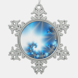 Beauful Blue Holiday Snowflake Ornament