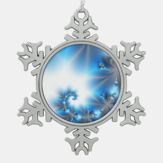 Beauful Blue Holiday Snowflake Ornament (Voorkant)