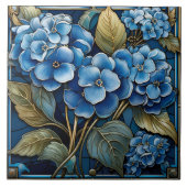 Beauful Blue Hydrangea Flower Tegeltje (Voorkant)