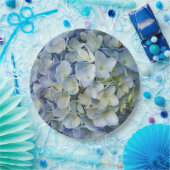 Beauful Blue Hydrangea Flowers Foto Papieren Bordje (Feest)