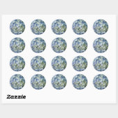 Beauful Blue Hydrangea Flowers Foto Ronde Sticker (Vel)