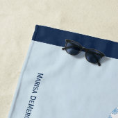 Beauful Blue India Elephant Name Beach Towel Strandlaken (In situ)