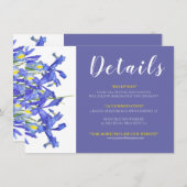 Beauful Blue Iris Floral Bouquet-informatie (Voorkant / Achterkant)