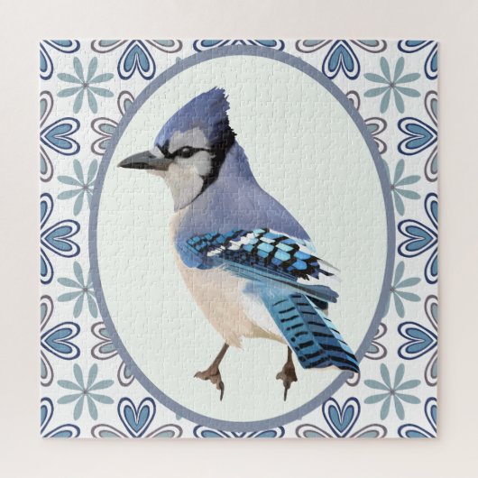 Beauful Blue Jay Bird Legpuzzel (Verticaal)