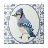 Beauful Blue Jay Bird Tegeltje (Voorkant)