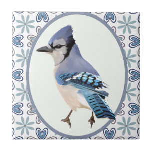 Beauful Blue Jay Bird Tegeltje