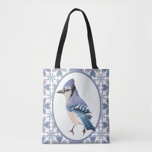 Beauful Blue Jay Bird Tote Bag (Voorkant)