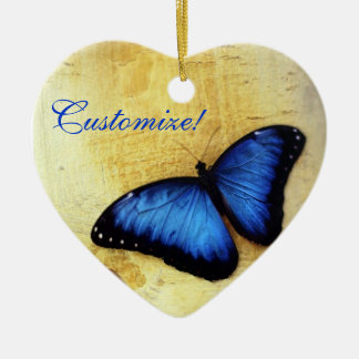 Beauful Blue Morpho Butterfly Ornament