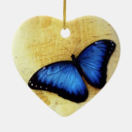 Beauful Blue Morpho Butterfly Ornament (Achterkant)