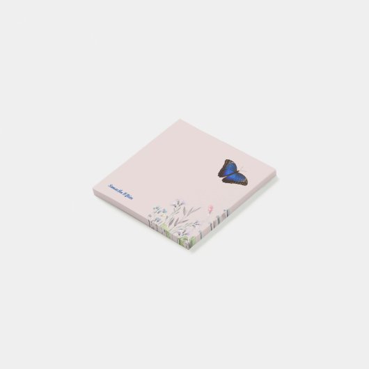 Beauful Blue Morpho Butterfly Post-it® Notes (Schuin)
