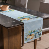 Beauful Blue Pumpkin Autumn Waterverf Herfst Korte Tafelloper