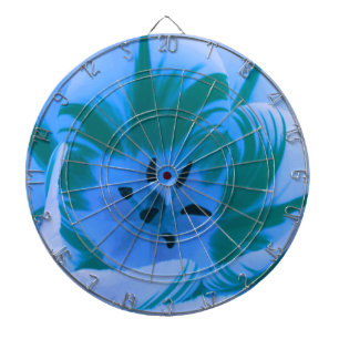 Beauful Blue Tulip Dart Board Dartbord