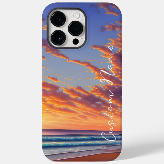 Beauful Blue Turquoise Ocean Sunset Case-Mate iPhone Case (Achterkant)