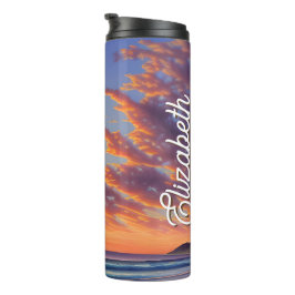 Beauful Blue Turquoise Ocean Sunset Thermosbeker